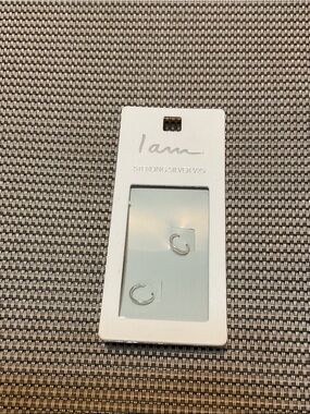 I Am Sterling Silver 925 Small Hoop Earrings — Silver